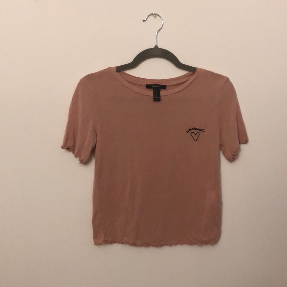 Pink Cropped Tee
